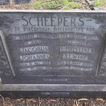SCHEEPERS Jacobus Johannes 1886-1961 & Christine Alwine 1880-1979