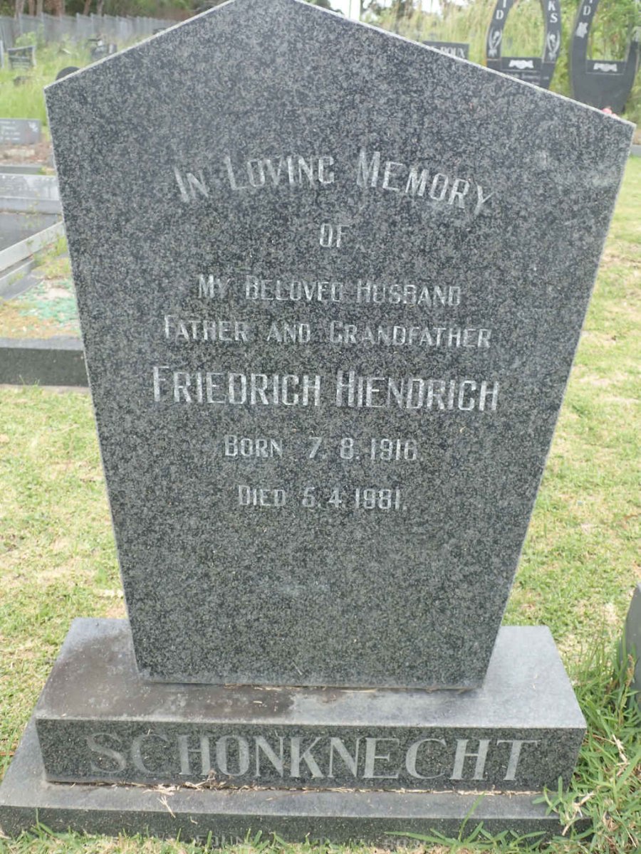 SCHONKNECHT Friedrich Hiendrich 1916-1981