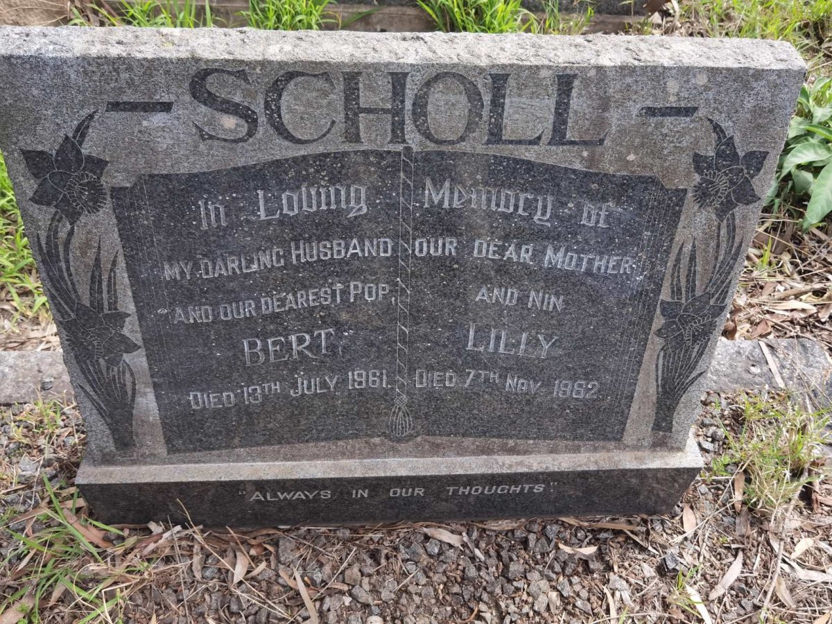 SCHOLL Bert -1961 & Lilly -1982