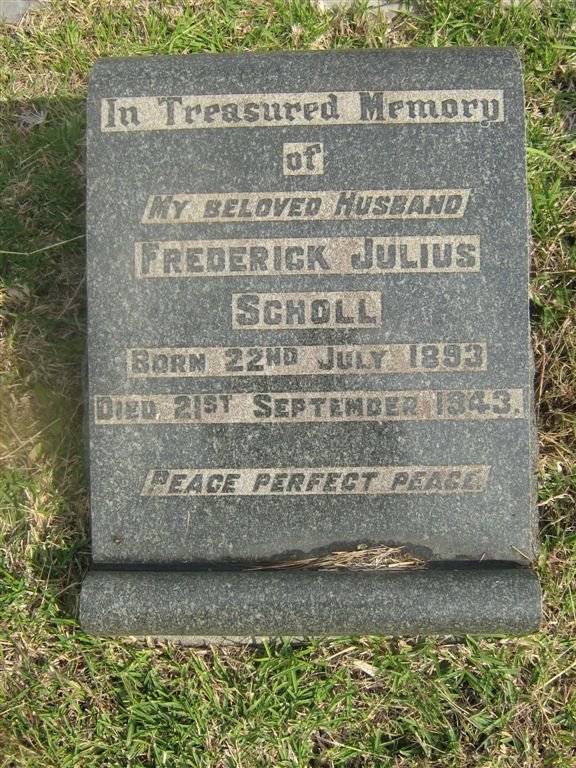 SCHOLL Frederick Julius 1893-1943