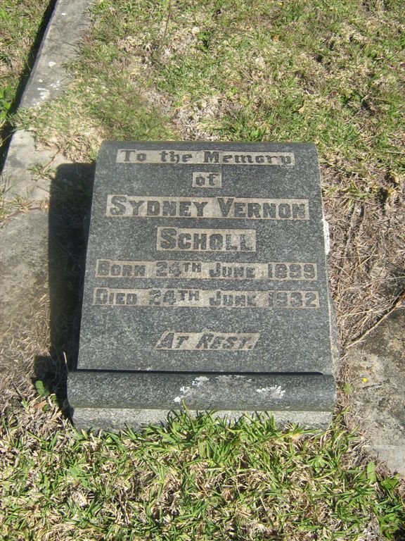 SCHOLL Sydney Vernon 1899-1932
