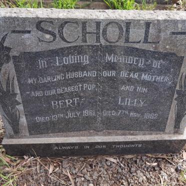 SCHOLL Bert -1961 & Lilly -1982