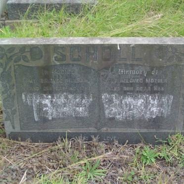 SCHOLL Frederick Carl 1895-1966 &amp; Alice Campbell 1897-1968