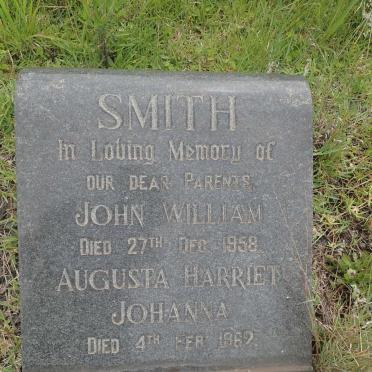 SMITH John William -1958 &amp; Augusta Harriet Johanna -1962