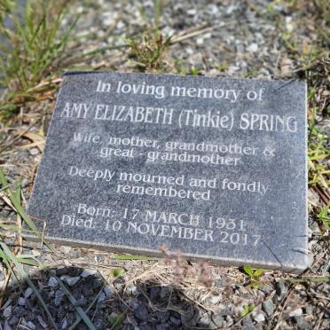 SPRING Amy Elizabeth 1931-2017