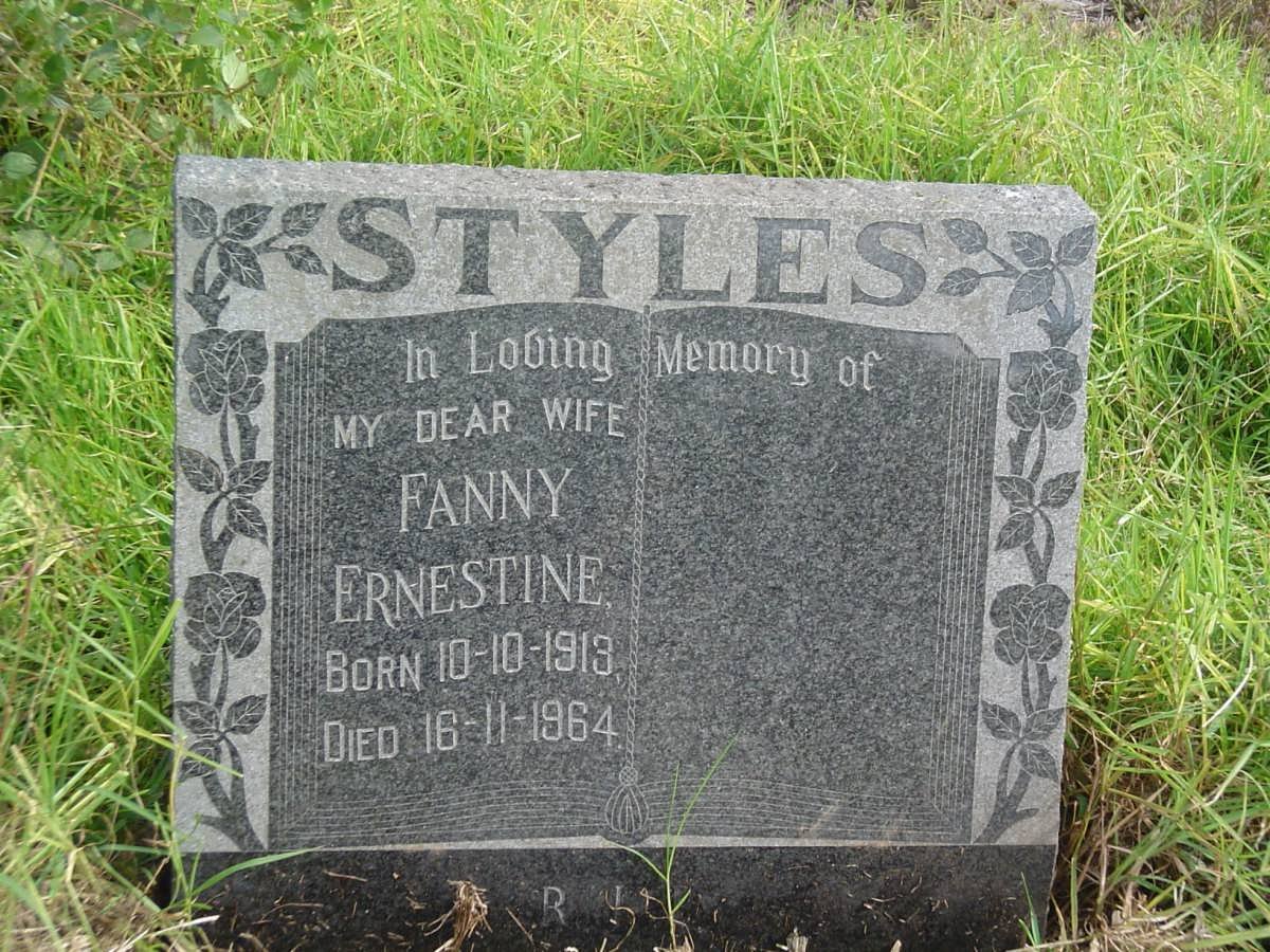 STYLES Fanny Ernestine 1913-1964