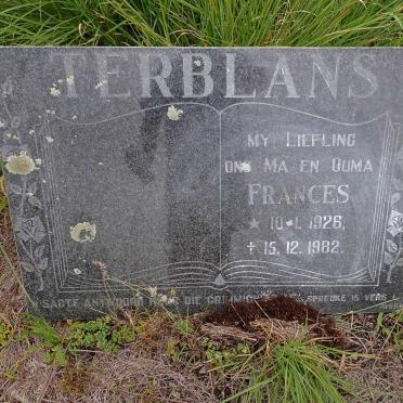 TERBLANS Frances 1926-1982