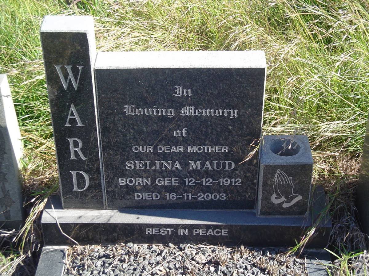 WARD Selina Maud nee GEE 1912-2003