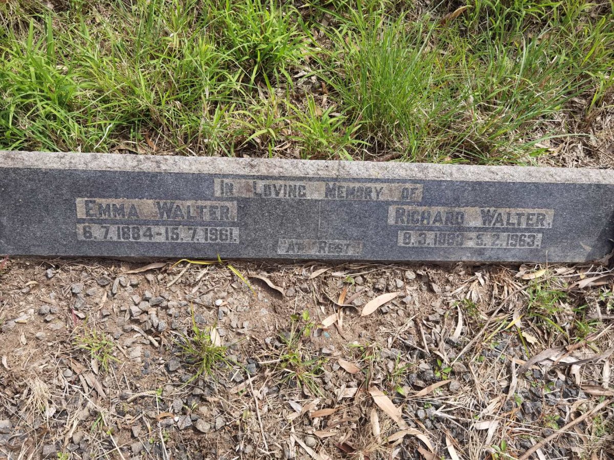 WALTER Richard 1883-1963 & Emma 1884-1961