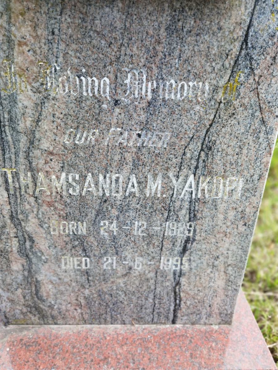 YAKOPI Thamsanda M. 1929-1995