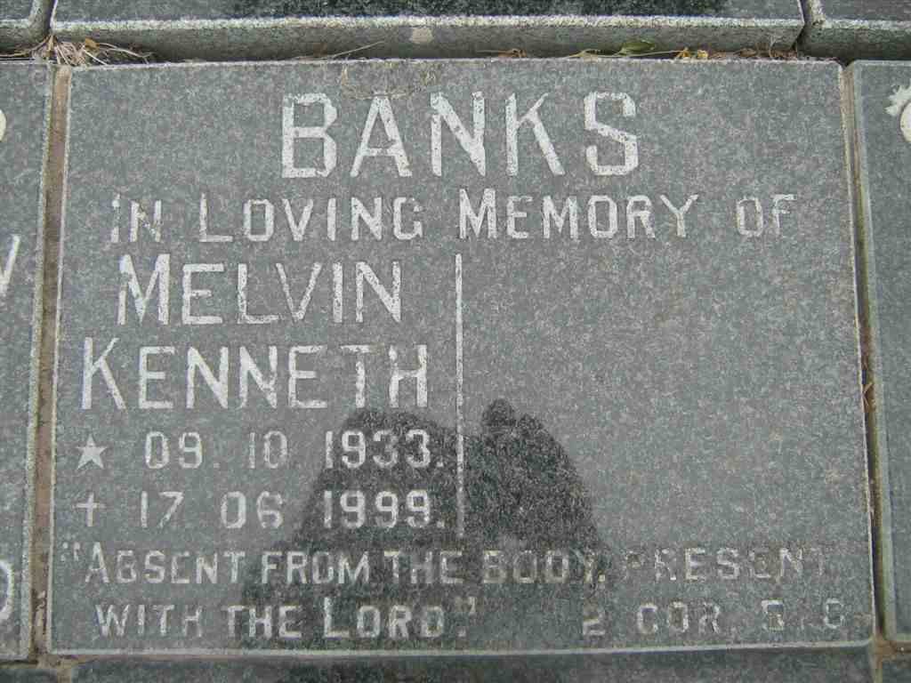 BANKS Melvin Kenneth 1933-1999