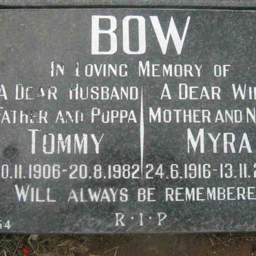 BOW Tommy 1906-1982 &amp; Myra 1916-2007