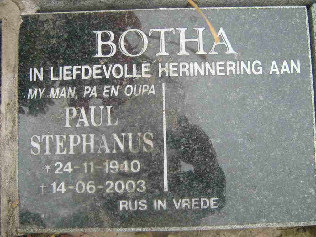 BOTHA Paul Stephanus 1940-2003