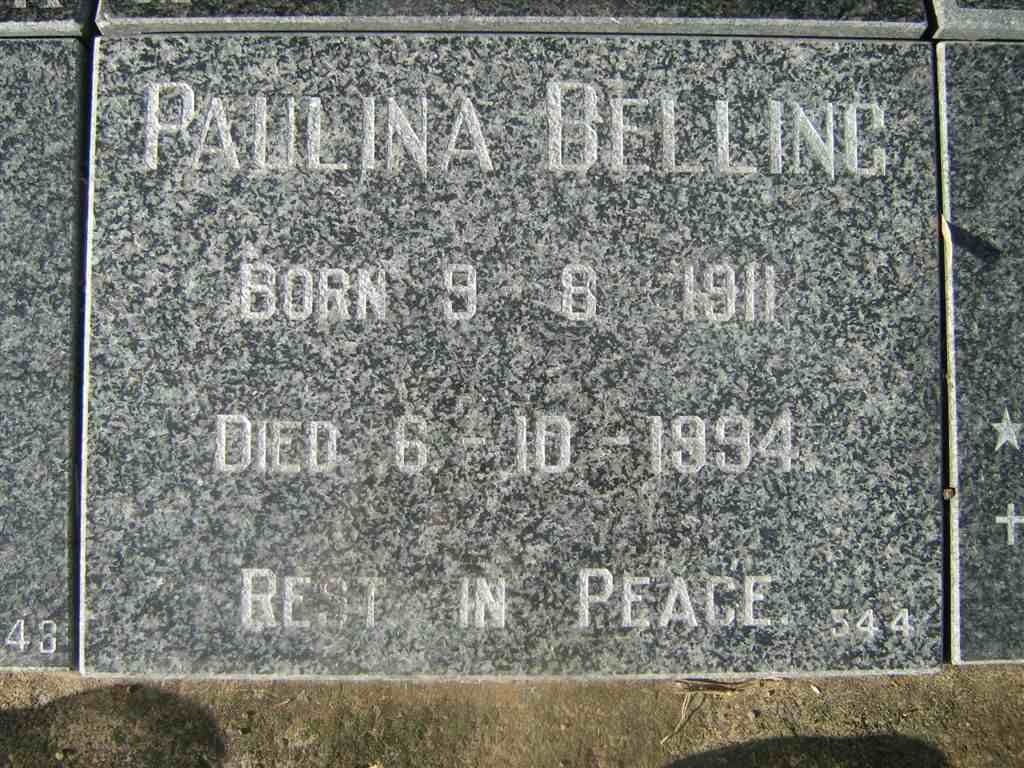BELLING Paulina 1911-1994