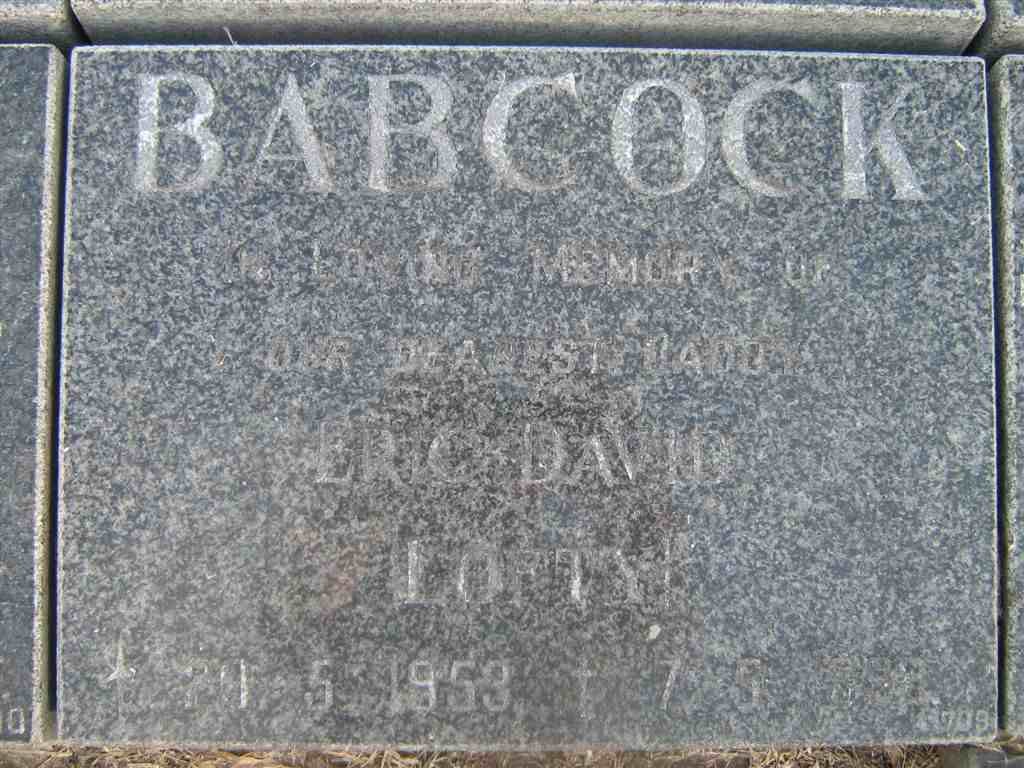 BABCOCK Eric David 1953-1998