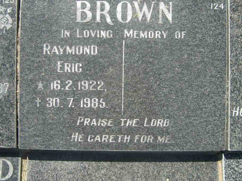 BROWN Raymond Eric 1922-1985