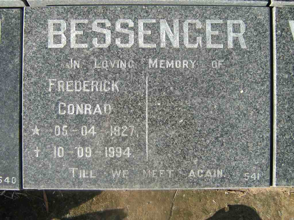 BESSENGER Frederick Conrad 1927-1994