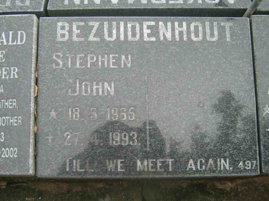BEZUIDENHOUT Stephen John 1965-1993
