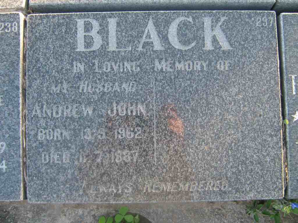 BLACK Andrew John 1962-1987