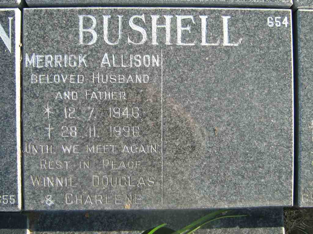 BUSHELL Merrick Allison 1946-1996