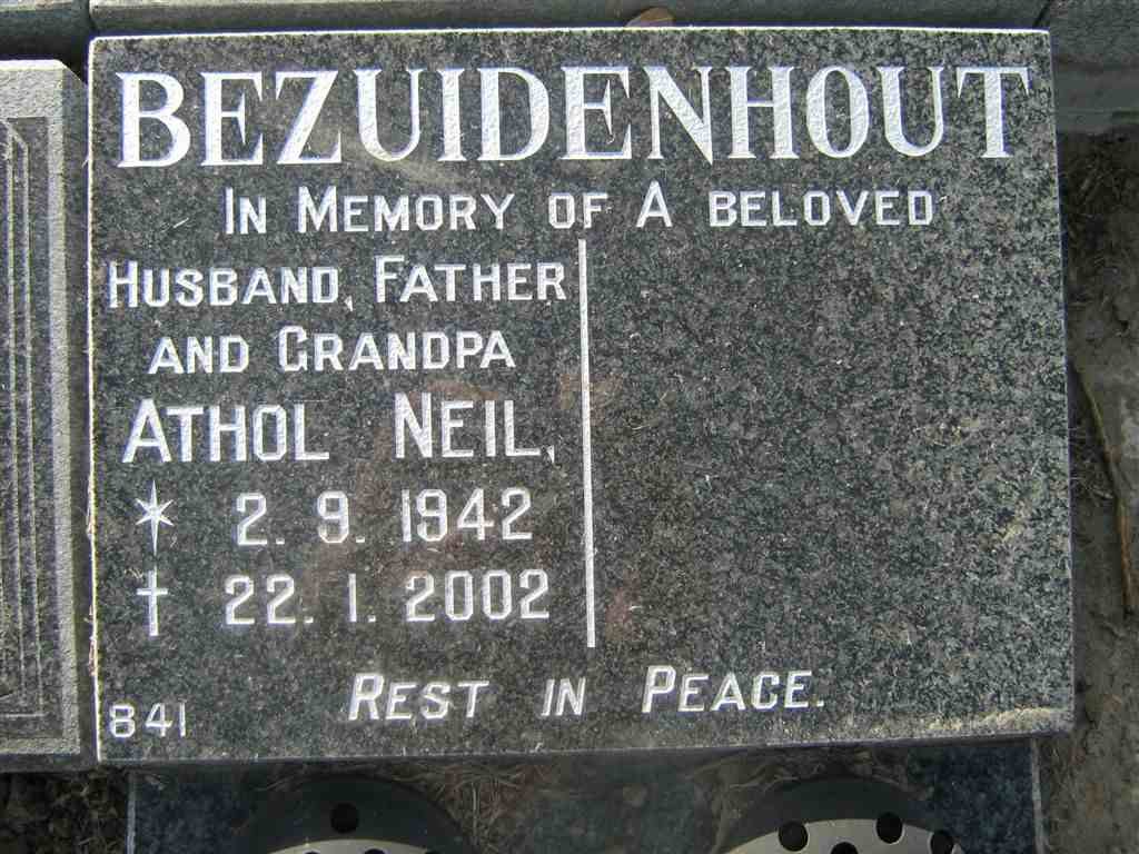 BEZUIDENHOUT Athol Neil 1942-2002
