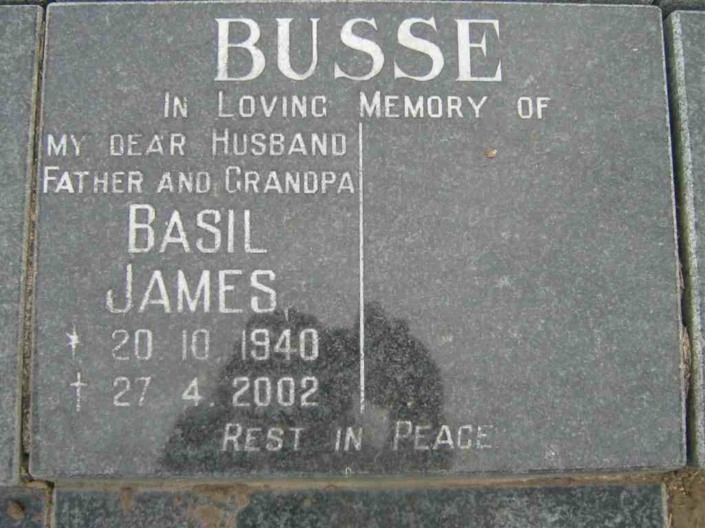 BUSSE Basil James 1940-2002