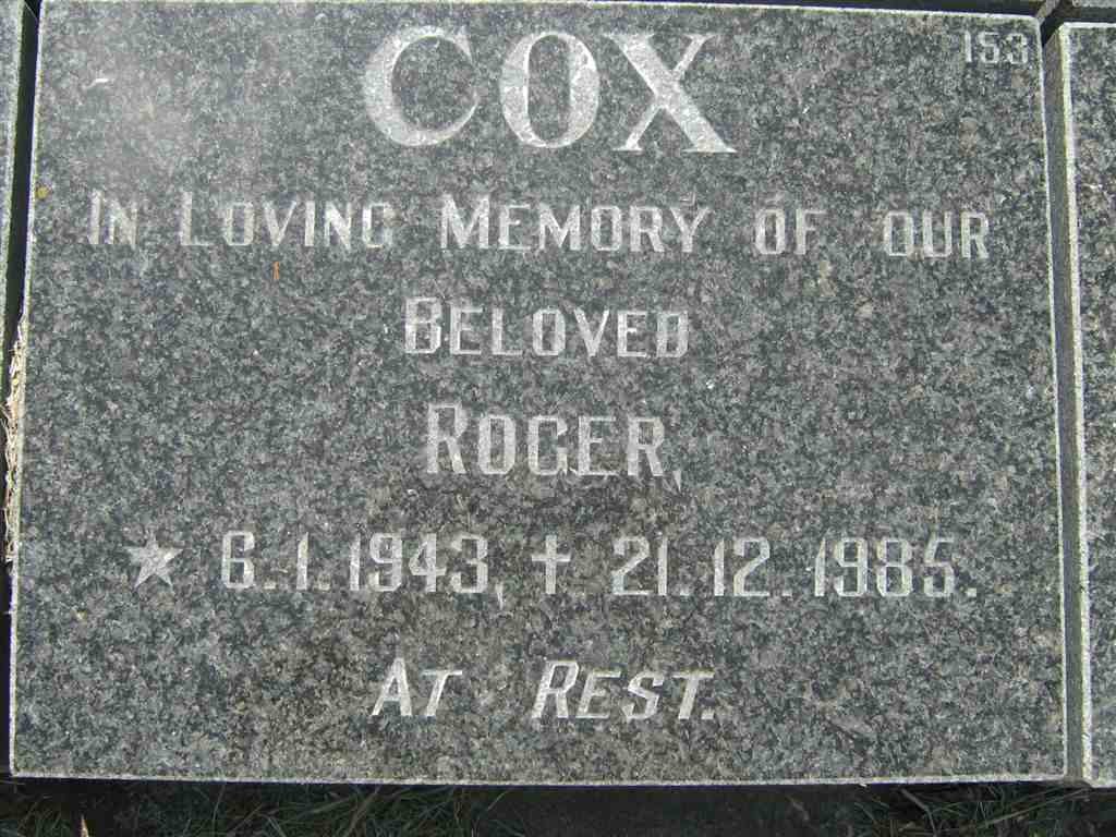 COX Roger 1943-1985