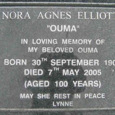 ELLIOTT Nora Agnes 1904-2005