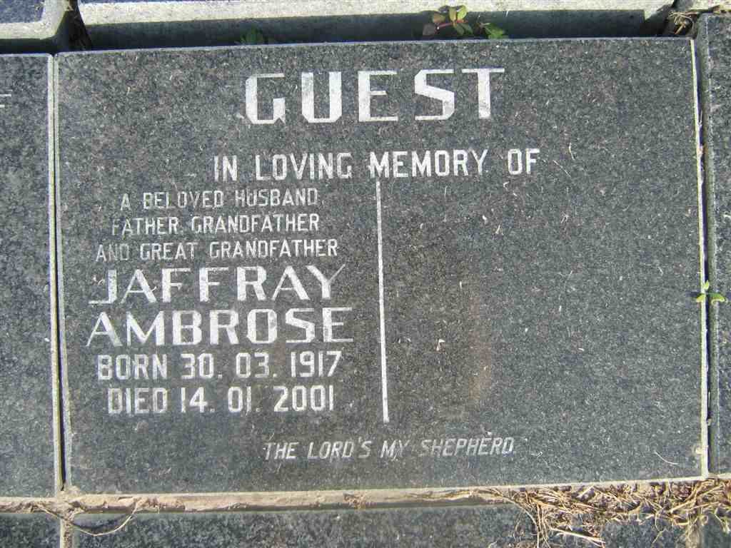 GUEST Jaffray Ambrose 1917-2001