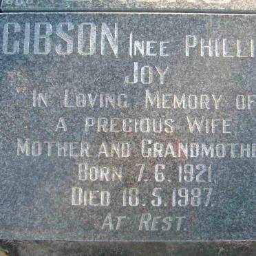 GIBSON Joy nee PHILLIPS 1921-1987