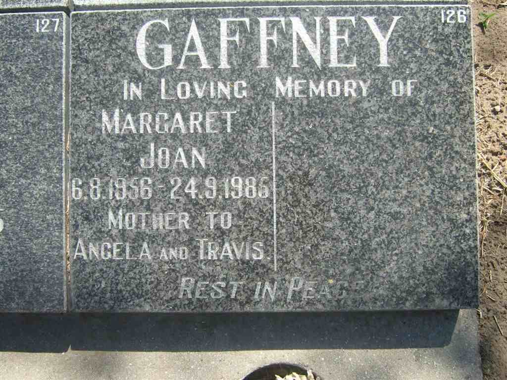 GAFFNEY Margaret Joan 1956-1986
