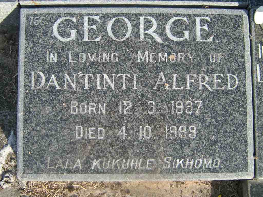 GEORGE Dantinti Alfred 1937-1999
