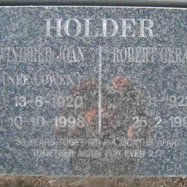 HOLDER Robert Gerald 1922-1999 &amp; Winifred Joan COWEN 1920-1998