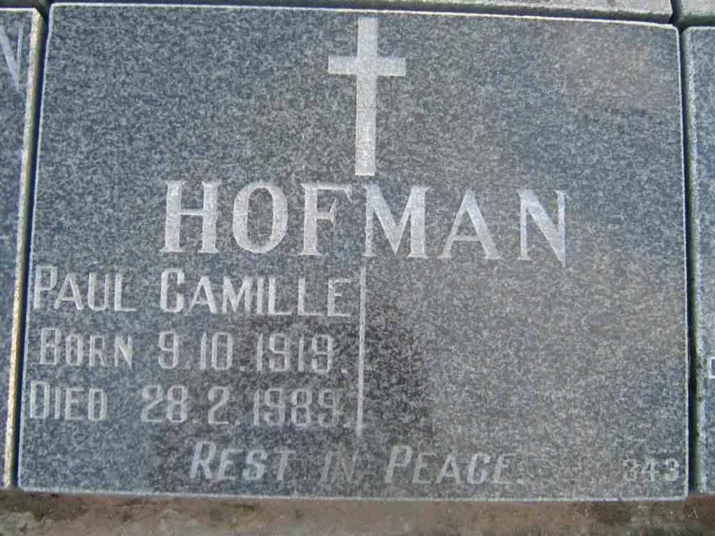 HOFMAN Paul Camille 1919-1989