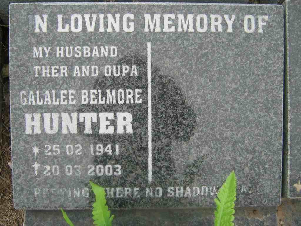 HUNTER Galalee Belmore 1941-2003