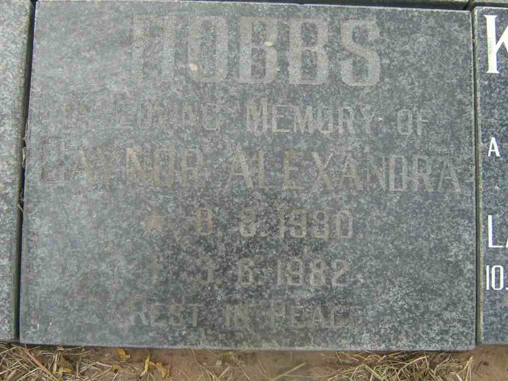 HOBBS Gaynor Alexandra 1930-1982