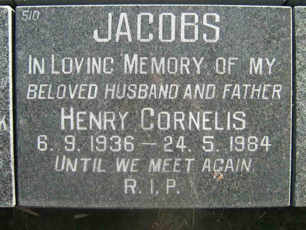 JACOBS Henry Cornelis 1936-1984