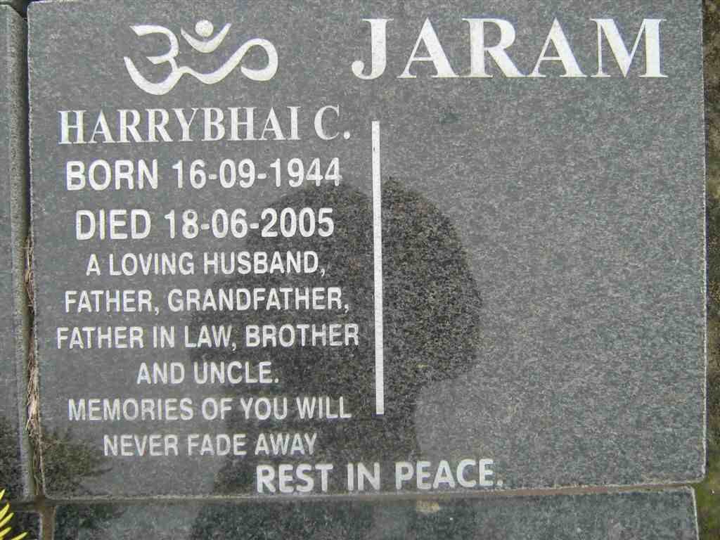 JARAM Harrybhai C. 1944-2005