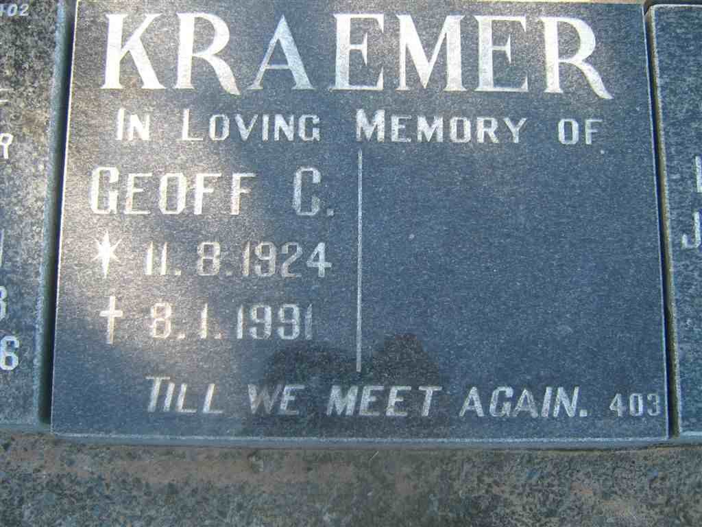 KRAEMER Geoff C. 1924-1991