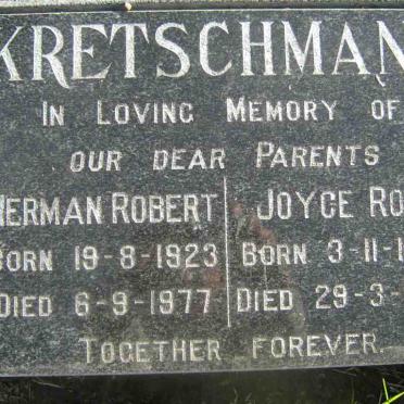 KRETSCHMANN Herman Robert 1923-1977 &amp; Joyce Rose 1929-1995