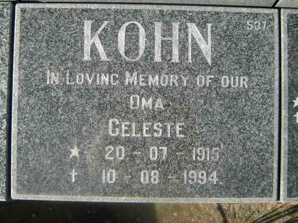 KOHN Celeste 1915-1994