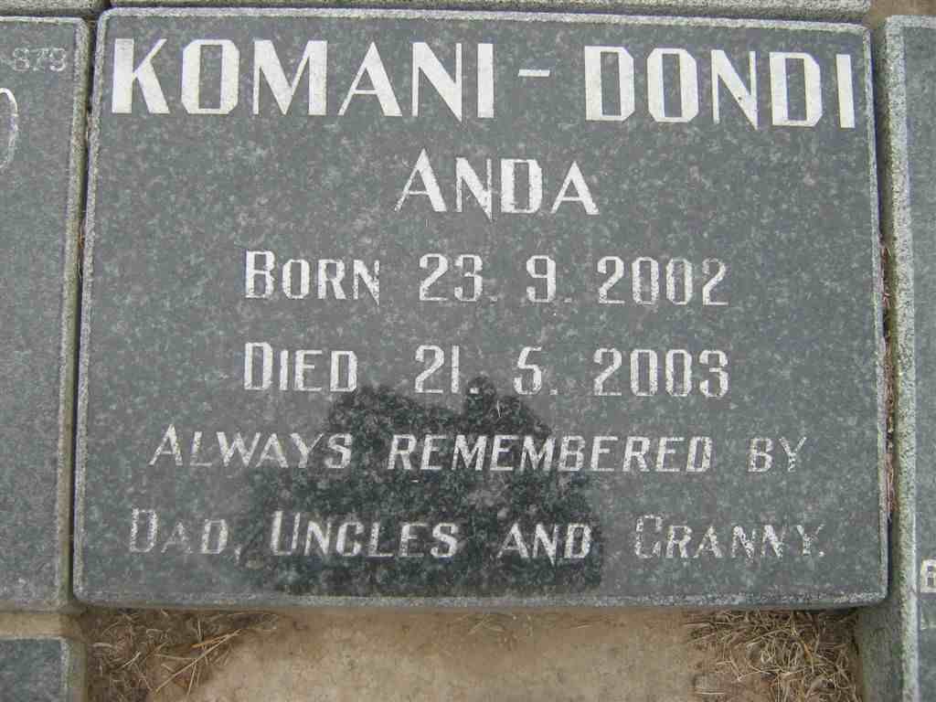 KOMANI-DONDI Anda 2002-2003