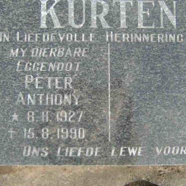 KURTEN Peter Anthony 1927-1990