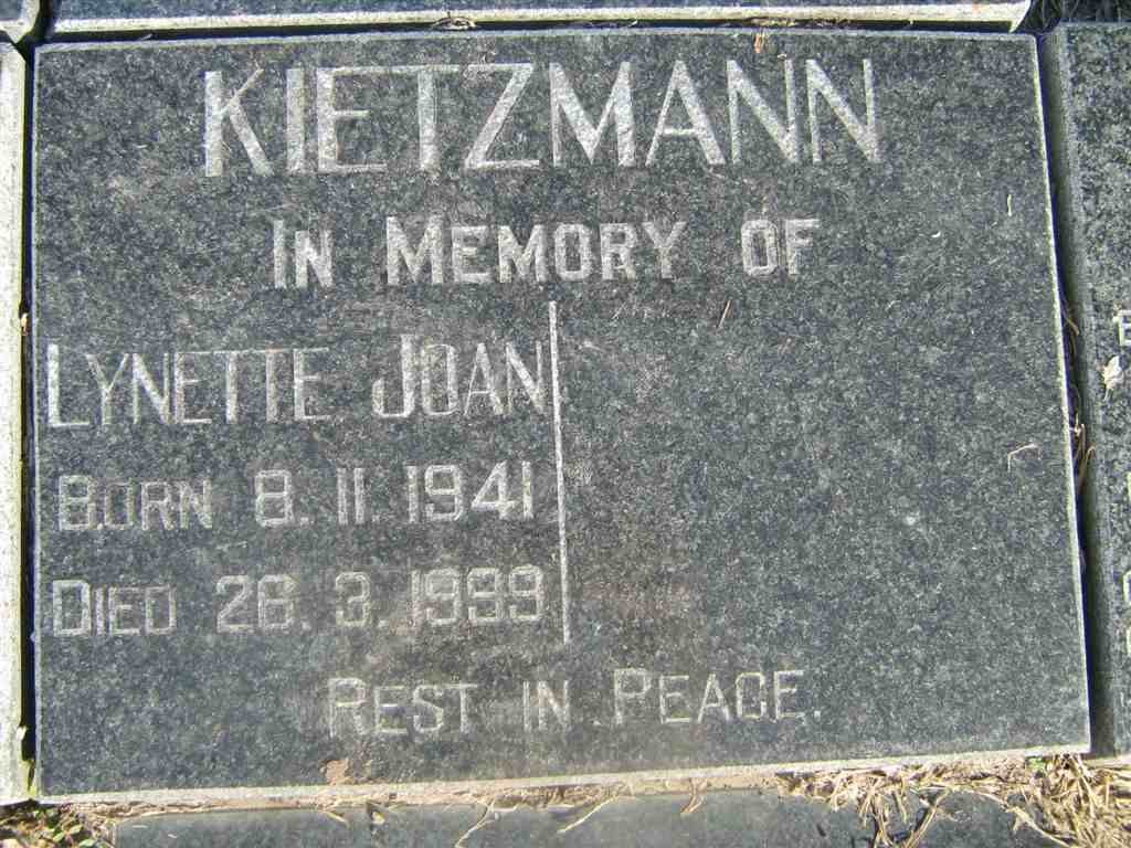 KIETZMANN Lynette Joan 1941-1999