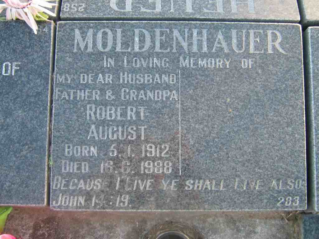 MOLDENHAUER Robert August 1912-1988