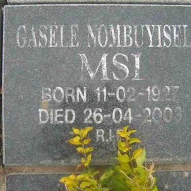 MSI Gasele Nombuyiselo 1927-2003