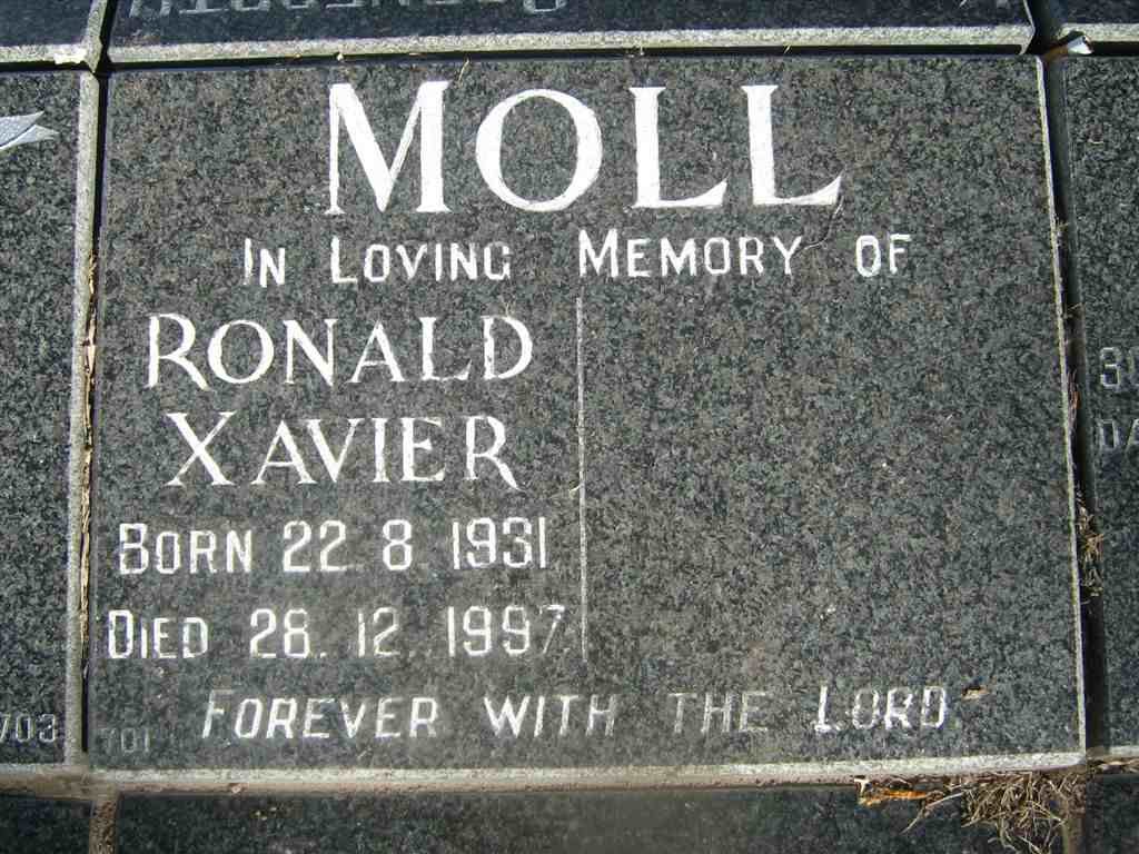 MOLL Ronald Xavier 1931-1997