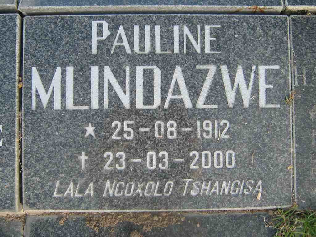 MLINDAZWE Pauline 1912-2000