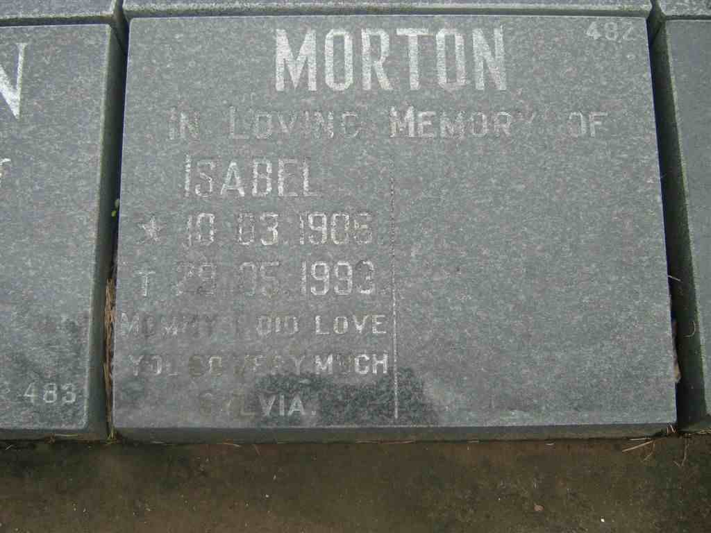 MORTON Isabel 1906-1993 (R20)