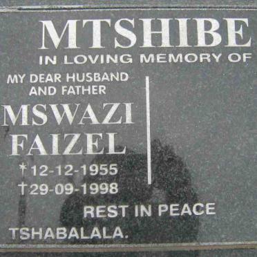 MTSHIBE Mswazi Faizel 1955-1998